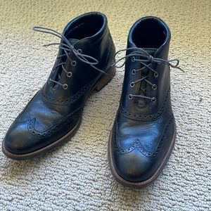 Black Wingtip Cole Haan Mid Boot / Shoe
